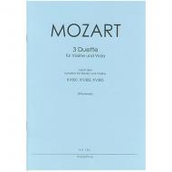 Mozart, W. A.: 3 Duette nach KV 301, KV 302 und KV 305 