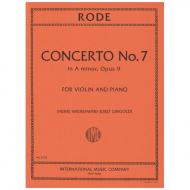Rode, J. P.: Violinkonzert Nr. 7 Op. 9 a-Moll 