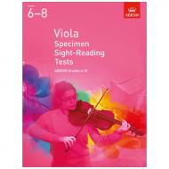 ABRSM: Viola Specimen Sight-Reading Tests – Grades 6-8 (From 2012) 