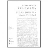 Telemann, G. Ph.: Sechs Duette (Sonaten) Bd. 2, Sonate IV bis VI 