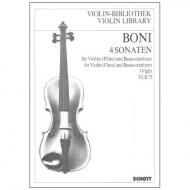 Boni, P. G.: 4 Violinsonaten Op. 2 