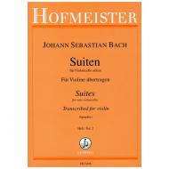Bach, J. S.: Cello-Suiten für Violine Heft 2 