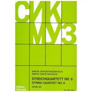 Schostakowitsch, D.: Streichquartett Nr. 6 Op. 101 G-Dur (1956) 