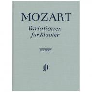 Mozart, W. A.: Variationen für Klavier 