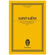 Saint-Saëns, C.: Violoncellokonzert Nr. 1 Op. 33 a-Moll – Partitur 
