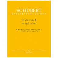 Schubert, F.: Streichquartette Band 3 – Stimmen 