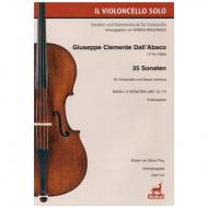 Dall’Abaco, G. C. : 35 Sonaten für Violoncello und B. c. - Band 1 (ABV 12-17) 