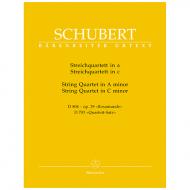 Schubert, F.: Streichquartett D 804 a-Moll »Rosamunde« und Quartettsatz D 703 c-Moll – Stimmen 
