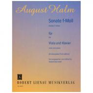 Halm, A.: Violasonate f-Moll 