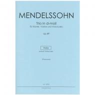 Mendelssohn Bartholdy, F.: Trio für Violine, Viola und Klavier Op. 49 d-Moll 