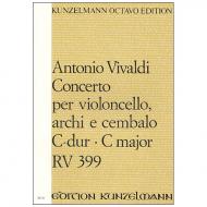 Vivaldi, A.: Violoncellokonzert RV 399 C-Dur – 3. Violine / Viola 