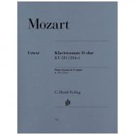 Mozart, W. A.: Klaviersonate D-Dur KV 311 (284c) 