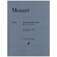 Mozart, W. A.: Klaviersonate B-Dur KV 333 (315c) 