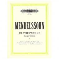 Mendelssohn Bartholdy, F.: Klavierwerke Band V 