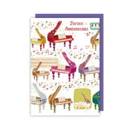 Grußkarte »Joyeux anniversaire« Piano 