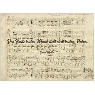 Postkarte »Das Beste in der Musik steht nicht in den Noten« (Mahler) 