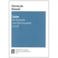 Busoni, F.: Suite für Klarinette und Streichquartett K 176 g-moll 