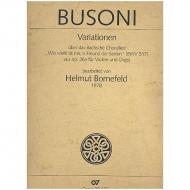 Busoni, F.: Variationen über das Bachsche Chorallied »Wie wohl ist mir, o Freund der Seelen« Op. 36a 