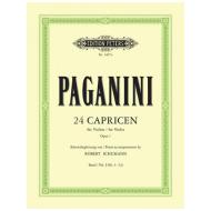Paganini, N.: 24 Capricen Op. 1 Band 1 (Nr. 1-12) - Klavierbegleitung 