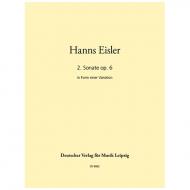 Eisler, H.: Zweite Sonate für Klavier Op. 6 