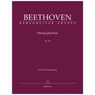Beethoven, L. v.: Streichquartette Op. 18 - Kritischer Bericht 