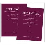 Beethoven, L. v.: Drei Quartette für Klavier, Violine, Viola und Violoncello WoO 36 