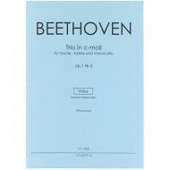 Beethoven, L. v.: Trio für Violine, Viola und Klavier Op. 1/3 c-Moll – Violastimme 