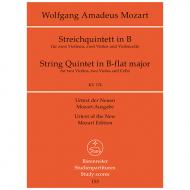 Mozart, W. A.: Streichquintett B-Dur KV 174 