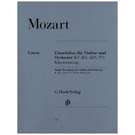 Mozart, W. A.: Einzelsätze für Violine + Orchester, KV 261, KV 269, KV 373 Urtext 