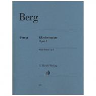 Berg, A.: Klaviersonate Op. 1 