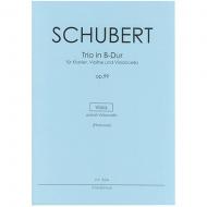 Schubert, F.: Trio für Violine, Viola und Klavier Op. 99 B-Dur – Violastimme 