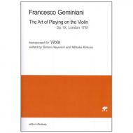 Geminiani, F.: The Art of Playing on the Violin Op.9 - Fassung für Viola 