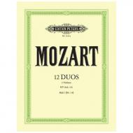 Mozart, W. A.: 12 Duos, Band 1 KV Anh. 152 