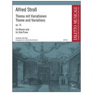 Stroß, A.: Thema mit Variationen Op. 15 a-Moll 