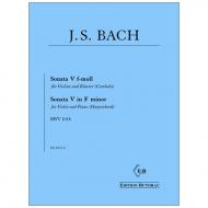 Bach, J. S.: Sonate V  BWV 1018 f-Moll 