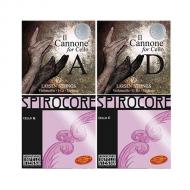 IL CANNONE DIRECT & FOCUSED + SPIROCORE Cellosaiten MIX SATZ 