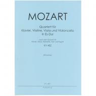 Mozart, W. A.: Klavierquartett Es-Dur nach KV 452 