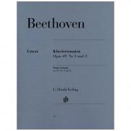 Beethoven, L. v.: 2 leichte Klaviersonaten Nr. 19/20 g-Moll/G-Dur Op. 49,1/2 