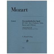 Mozart, W. A.: Ein musikalischer Spaß KV 522 »Dorfmusikanten-Sextett« – Stimmen 