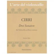 Cirri, G. B.: 3 Violoncellosonaten 