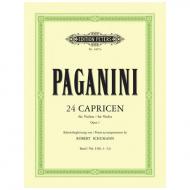 Paganini, N.: 24 Capricen Op. 1 Band 1 (Nr. 1-12) – Klavierbegleitung 