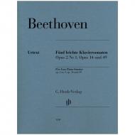 Beethoven, L. v.: 5 leichte Klaviersonaten Op. 2/1, 14, 49 