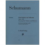 Schumann, R.: 5 Stücke im Volkston Op. 102 