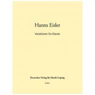 Eisler, H.: Variationen für Klavier (1940) 