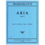 Francescatti, Z.: Aria Op. 14 