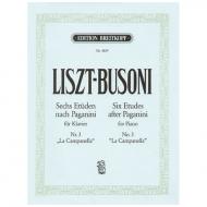 Busoni, F.: Sechs Etüden nach Paganini-Liszt Busoni-Verz. 68 