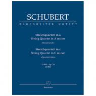 Schubert, F.: Streichquartett D 804 a-Moll »Rosamunde« und Quartettsatz D 703 c-Moll – Partitur 