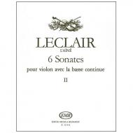 Leclair, J.-M.: 6 Violinsonaten Band 2 (Nr. 4-6) 