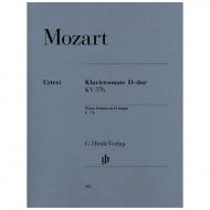 Mozart, W. A.: Klaviersonate D-Dur KV 576 