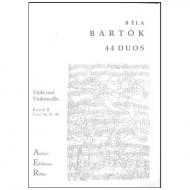 Bartók, B.: 44 Duos für Viola und Violoncello, Bd. 2 (Duo 31-44) 